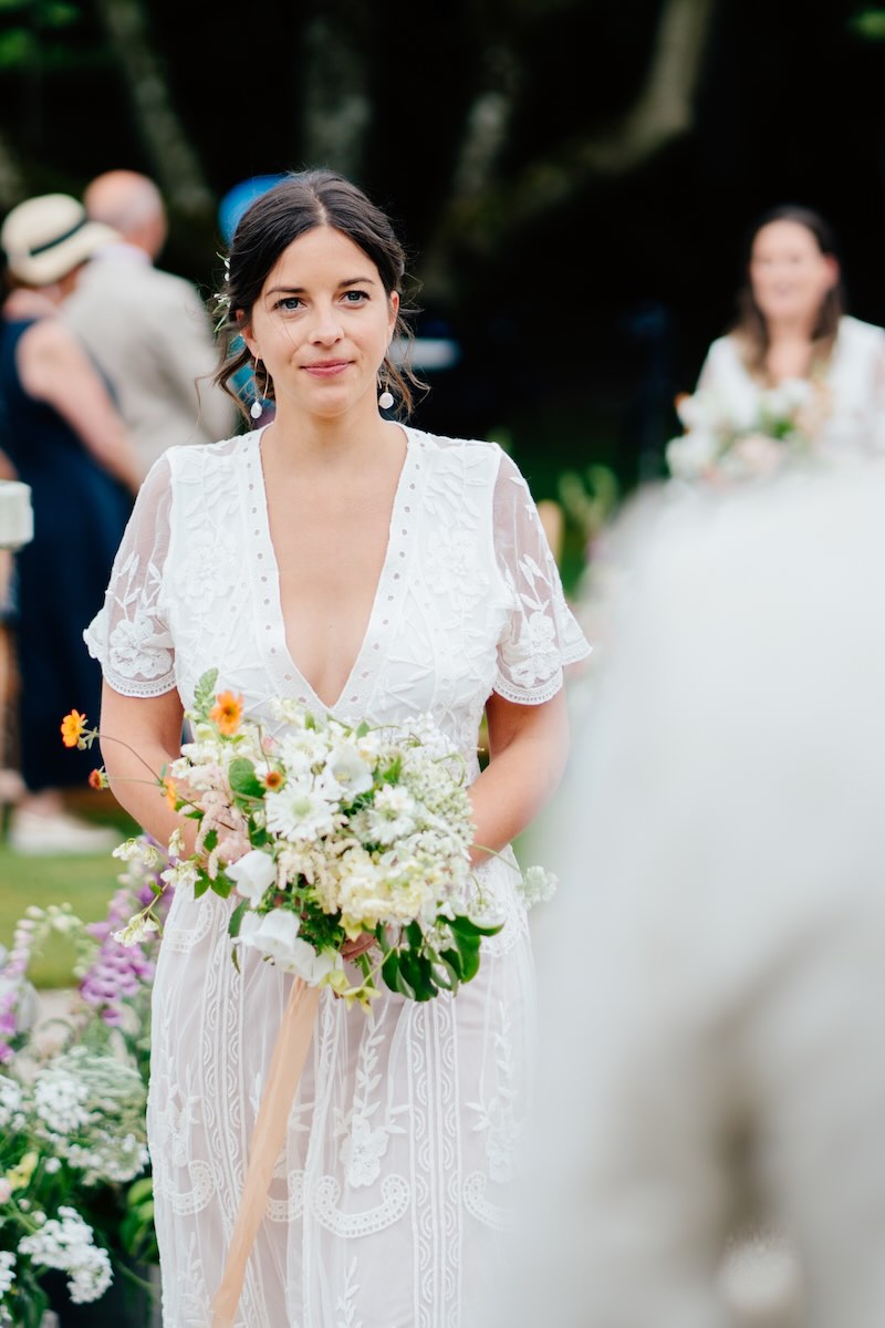 Bridal party at this festival wedding