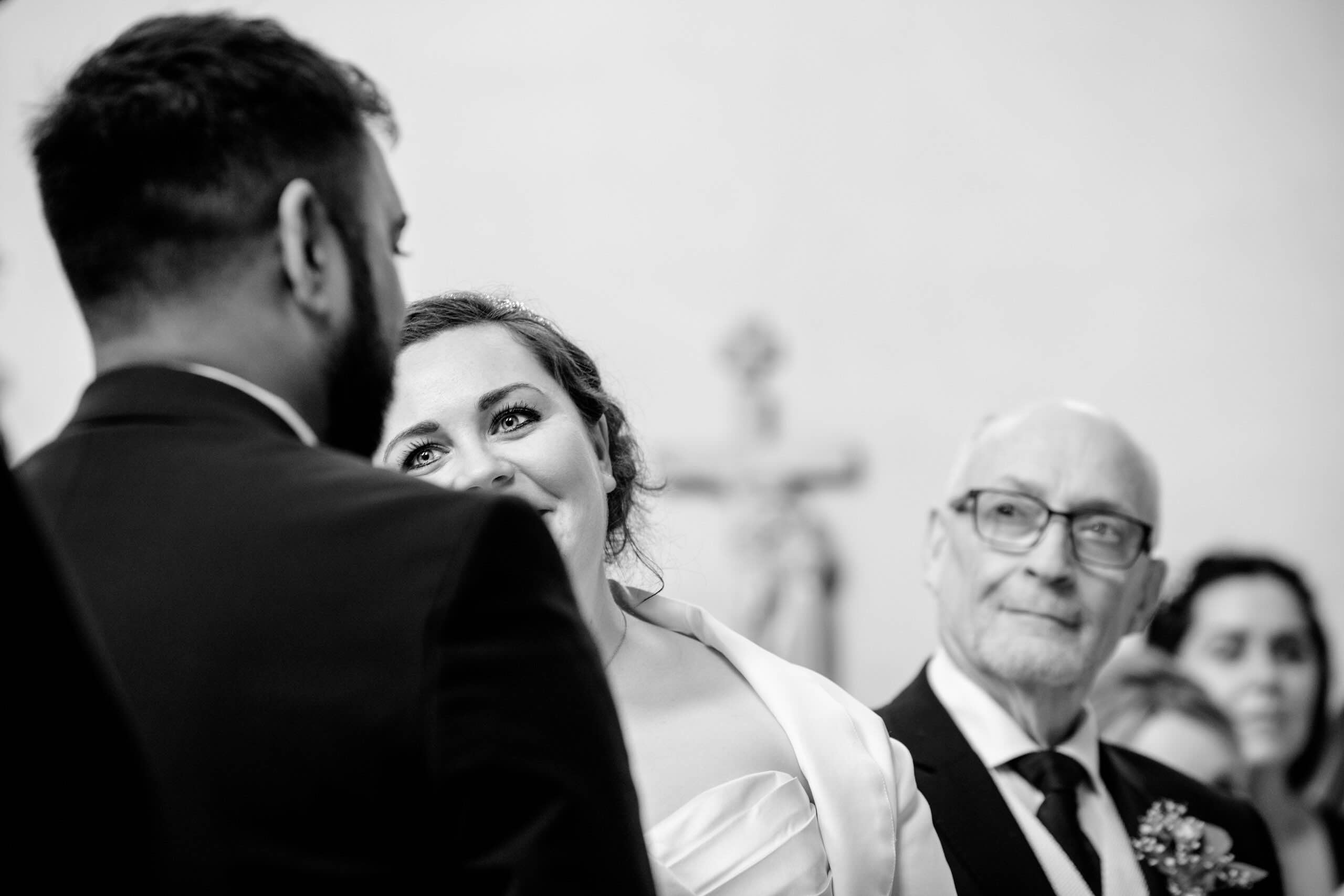 First look in ceremony, Oxfordshire Wedding in Chipping Norton