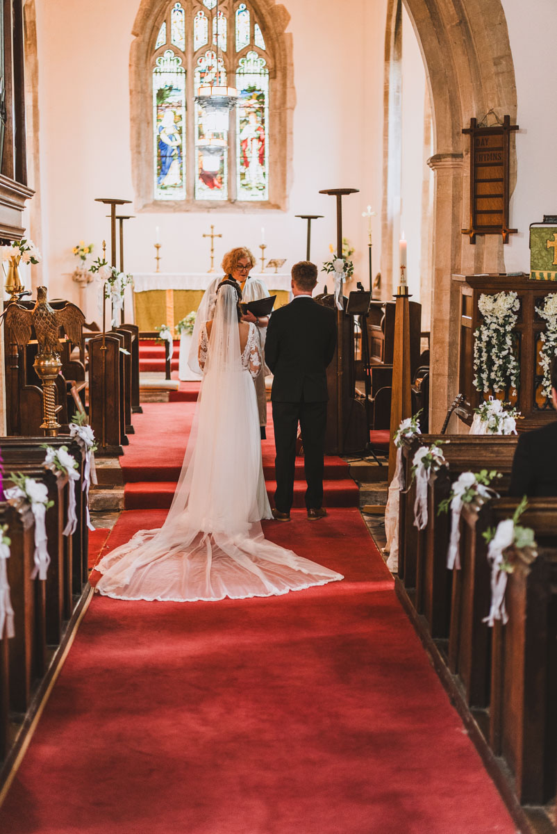 Wedding ceremony at St Mary's Church in Ambrosden